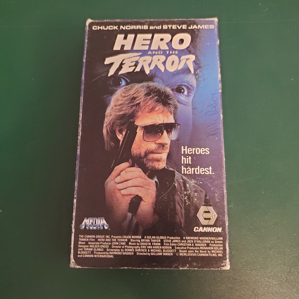 Hero and the Terror VHS 1988 Chuck Norris Steve James Cannon Films Action Movie